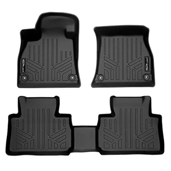 Smartliner SA0559-B0559 All Weather Custom Fit Black 2 Row Floor Mat Liner Set for 2019-2022 Audi E-Tron SA0559/B0559 - main